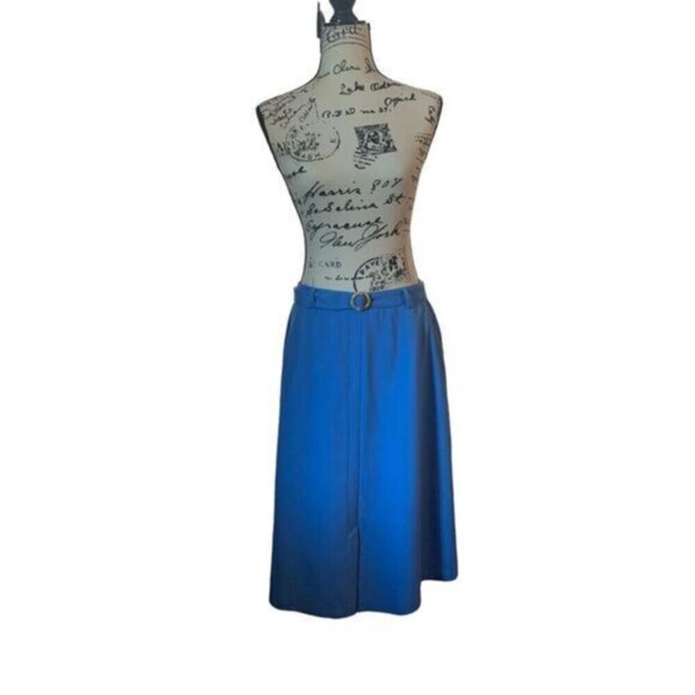Vintage Blue Sag Harbor Stretch Midi Skirt